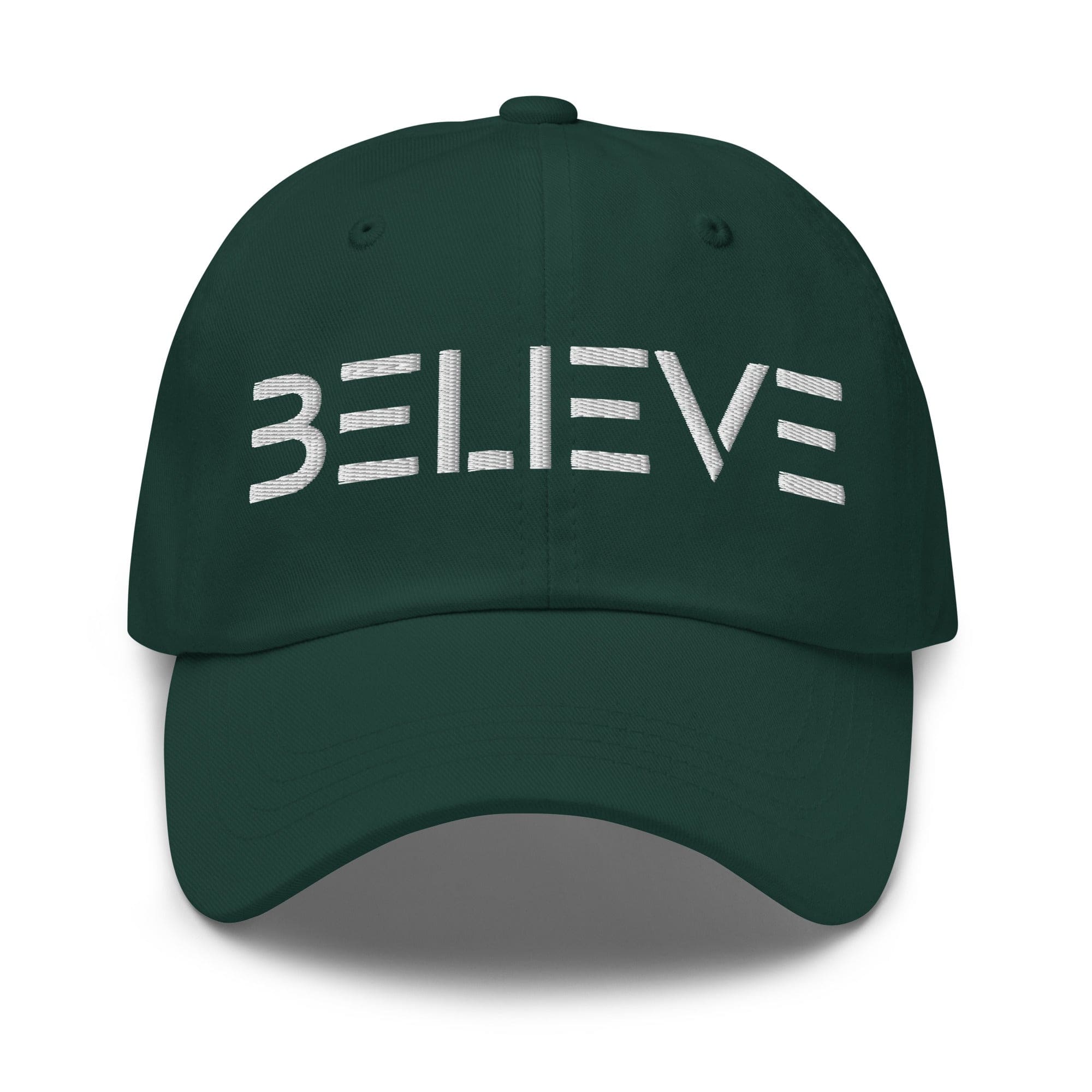 Embroidered Adjustable Baseball Cap - Believe - F/b