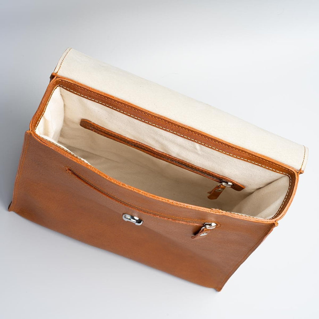 Leather backpack - Fibonacci (Black)