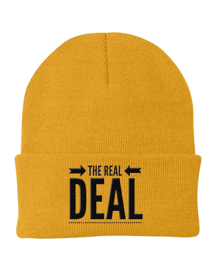 Beanie Cap - the Real Deal Embroidered Graphic / Cuffed Knit Hat