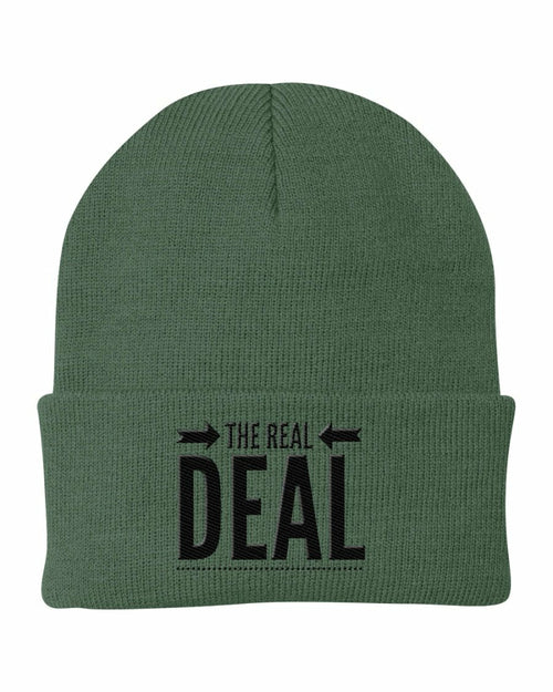 Beanie Cap - the Real Deal Embroidered Graphic / Cuffed Knit Hat