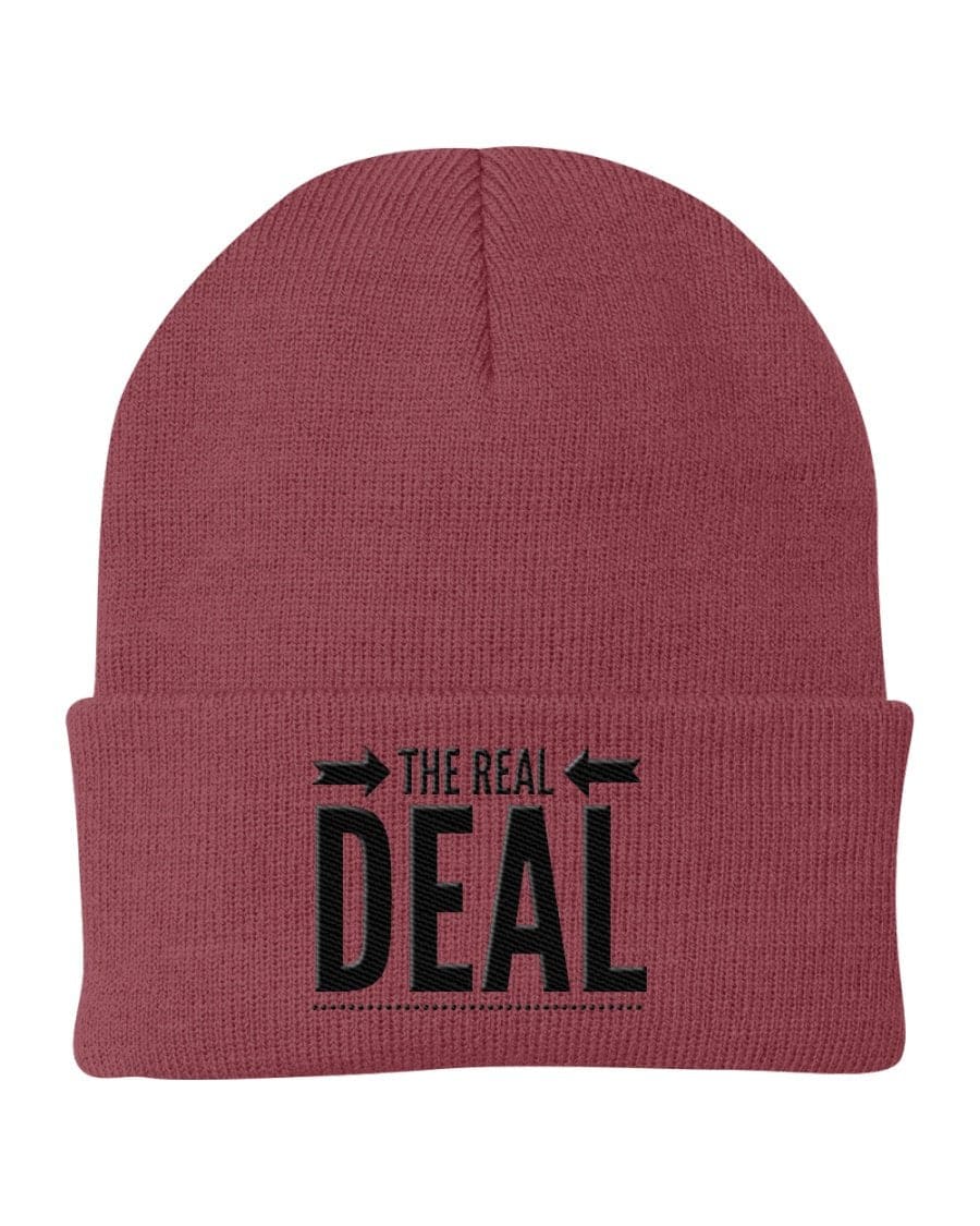 Beanie Cap - the Real Deal Embroidered Graphic / Cuffed Knit Hat