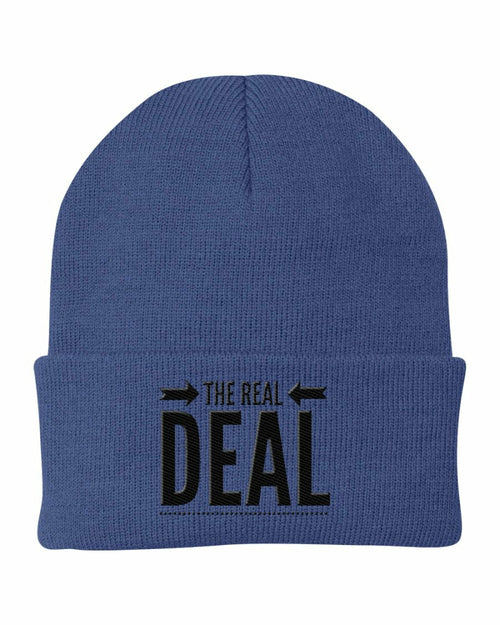 Beanie Cap - the Real Deal Embroidered Graphic / Cuffed Knit Hat