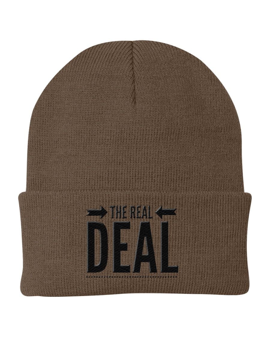 Beanie Cap - the Real Deal Embroidered Graphic / Cuffed Knit Hat