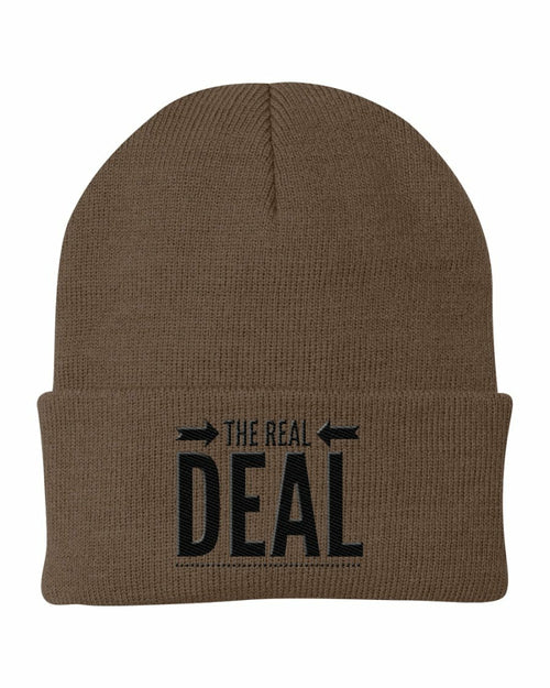 Beanie Cap - the Real Deal Embroidered Graphic / Cuffed Knit Hat