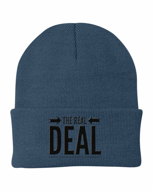 Beanie Cap - the Real Deal Embroidered Graphic / Cuffed Knit Hat