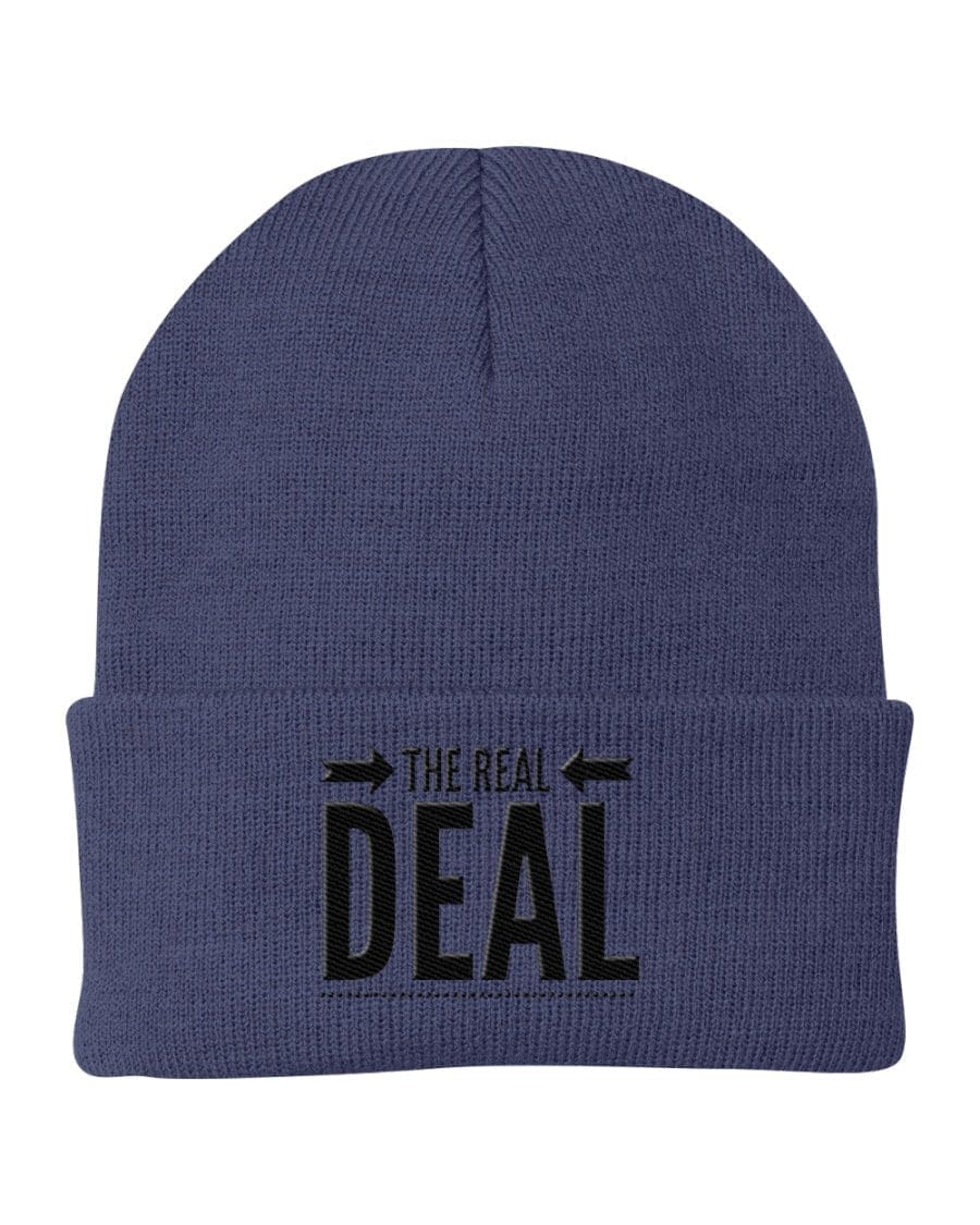 Beanie Cap - the Real Deal Embroidered Graphic / Cuffed Knit Hat