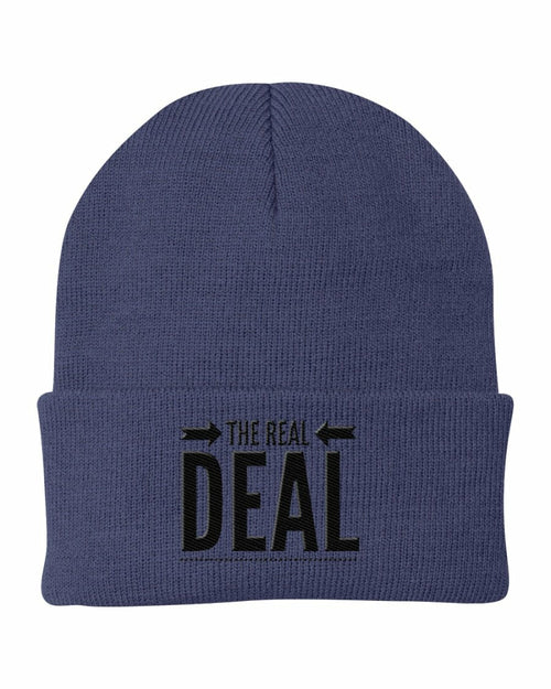 Beanie Cap - the Real Deal Embroidered Graphic / Cuffed Knit Hat