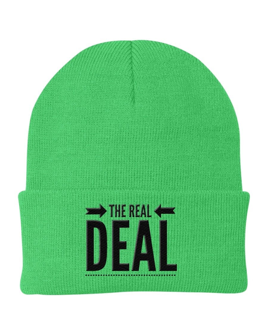 Beanie Cap - the Real Deal Embroidered Graphic / Cuffed Knit Hat