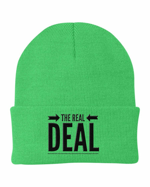 Beanie Cap - the Real Deal Embroidered Graphic / Cuffed Knit Hat