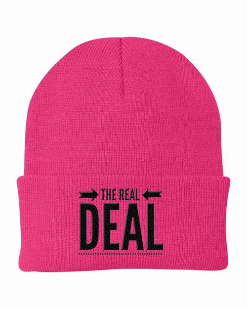 Beanie Cap - the Real Deal Embroidered Graphic / Cuffed Knit Hat