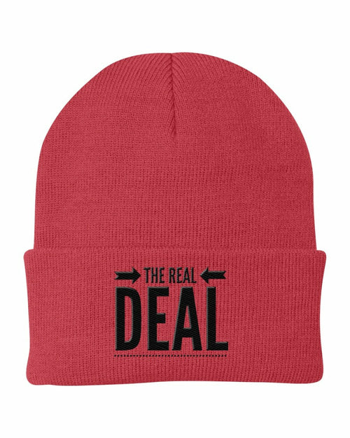 Beanie Cap - the Real Deal Embroidered Graphic / Cuffed Knit Hat