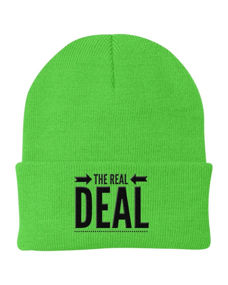 Beanie Cap - the Real Deal Embroidered Graphic / Cuffed Knit Hat