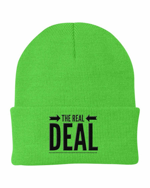 Beanie Cap - the Real Deal Embroidered Graphic / Cuffed Knit Hat