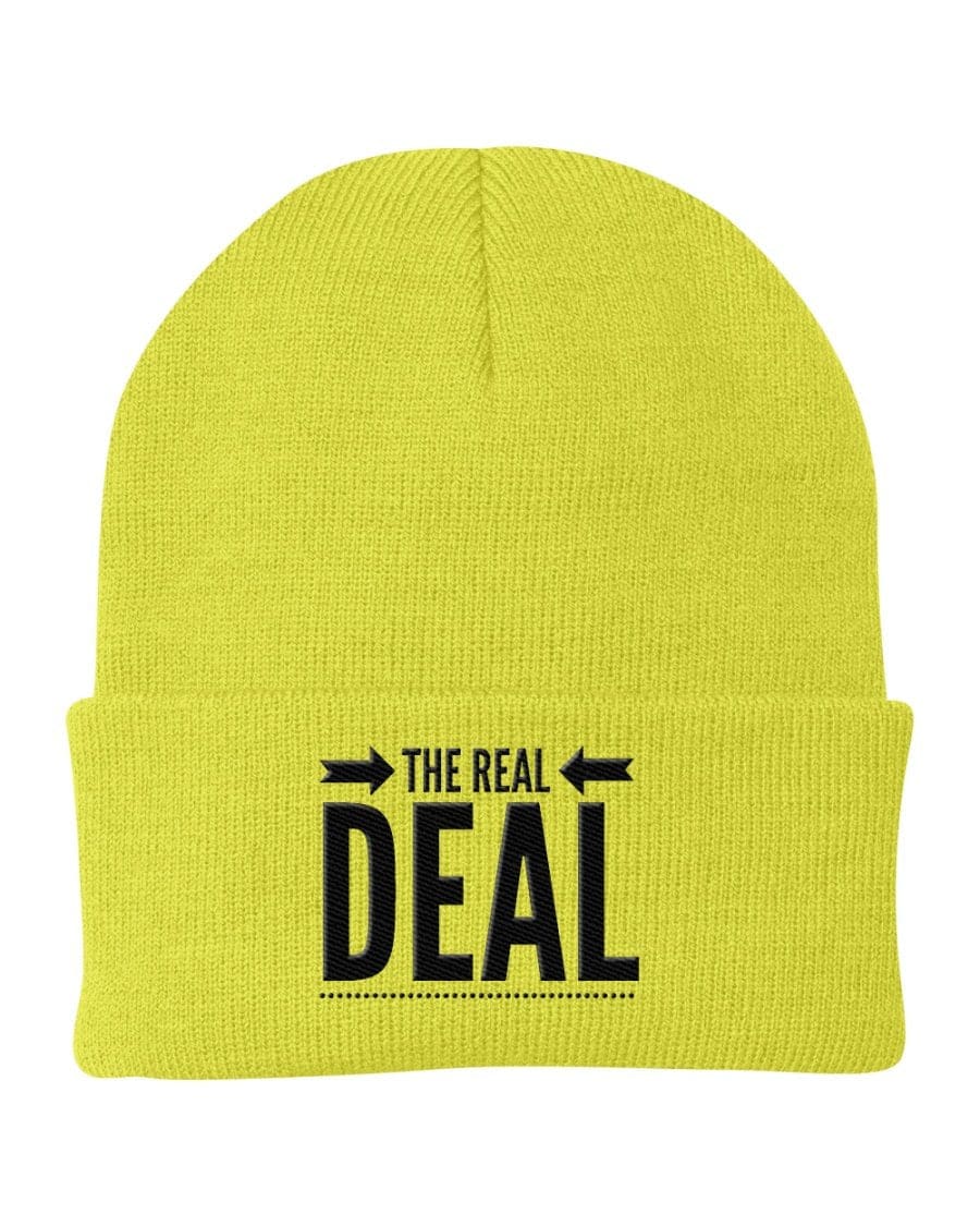 Beanie Cap - the Real Deal Embroidered Graphic / Cuffed Knit Hat