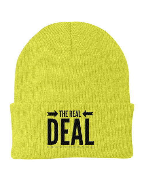 Beanie Cap - the Real Deal Embroidered Graphic / Cuffed Knit Hat