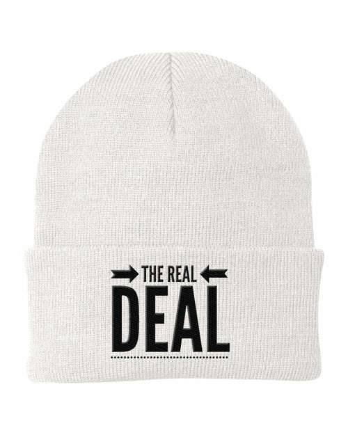 Beanie Cap - the Real Deal Embroidered Graphic / Cuffed Knit Hat