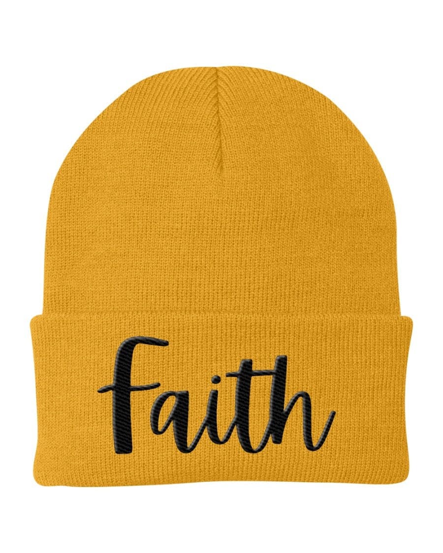 Beanie Knit Cap - Faith Embroidered Graphic Hat